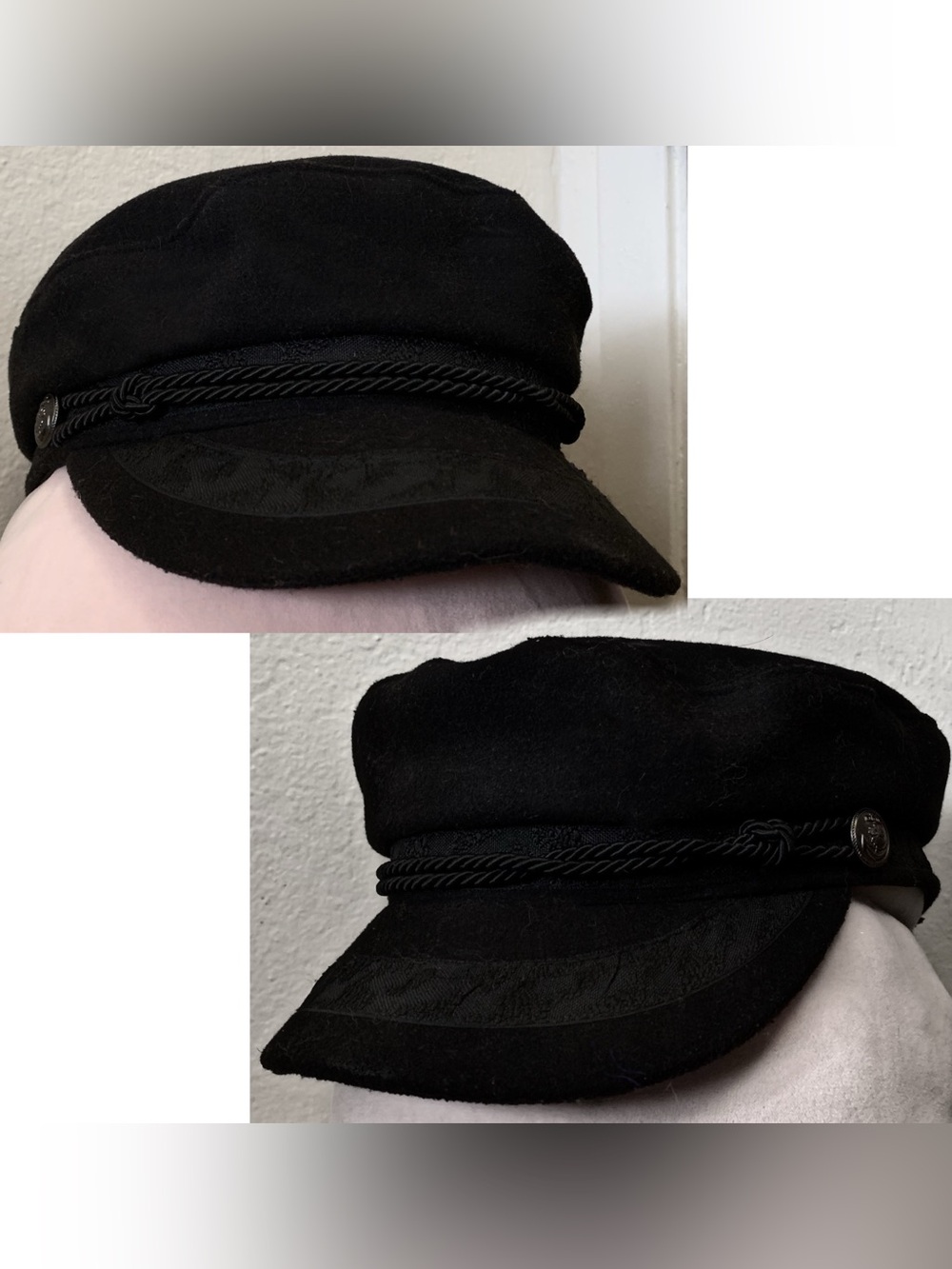 Cute Vintage Indie Hipster Trendy Embossed News Boy Style Flat Cap Grandpa-Chic